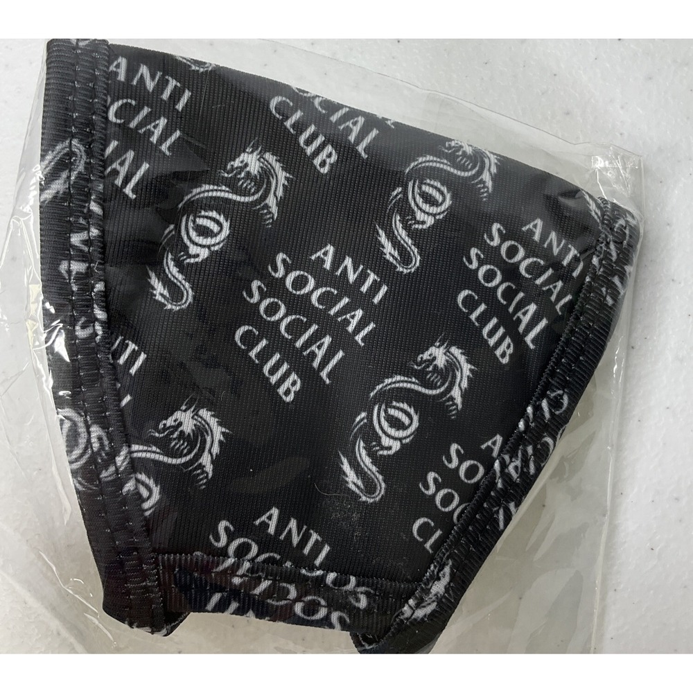 Anti Social Social Club Face Mask Dragon Print 'Last Time' 100% Authentic FW20